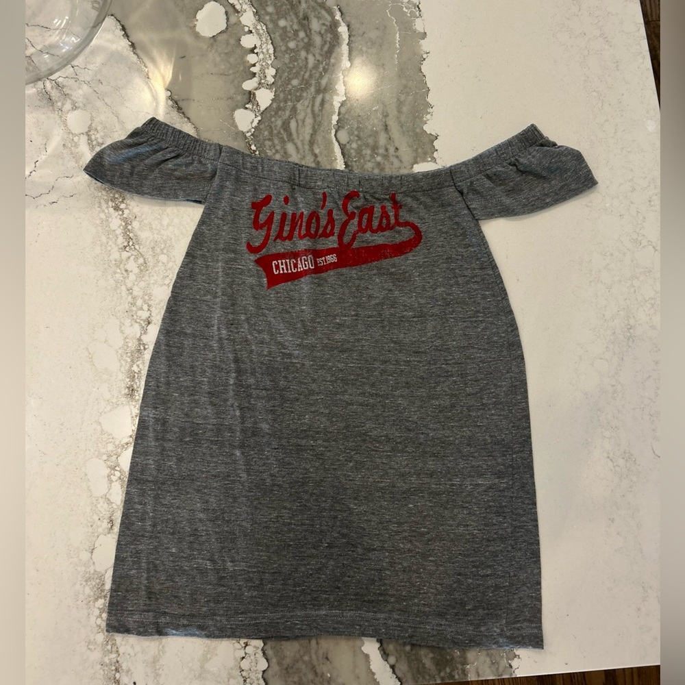 Poor Pitiful Pearl Gino’s East Off Shoulder Reworked Upcycled Top
